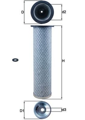 MAHLE Sekundärluftfilter LXS 214 Filtereinsatz für RENAULT MANAGER INTERNATIONAL