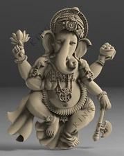 3D STL Model GOD GANESHA 2 for CNC Router 3D Printer Carving Aspire Artcam