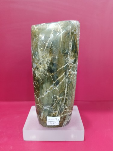 Rare Powerful Green petrified wood agate crystal polished 1427gr (11x11cm) 489 - Picture 2 of 6