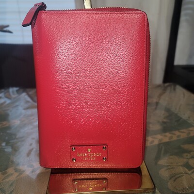NEW Kate Spade Leather Wellesley Personal Agenda Planner Cherry