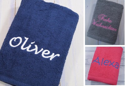  Handtuch mit Namen bestickt   Badetuch   Duschtuch   Geschenk  