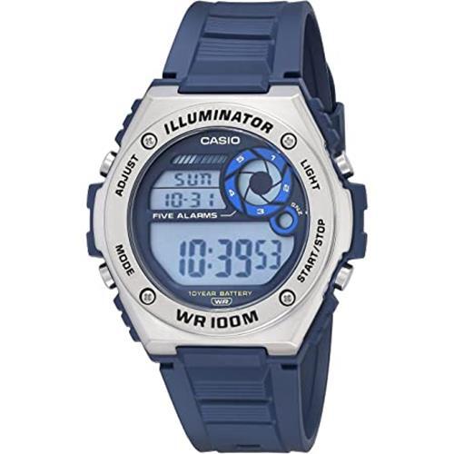 Casio Illuminator MWA-100H-2AVCF – Orologio Uomo Al Quarzo, 100 Metri Impermeabile, Cinturino Acciaio, 50 Mm