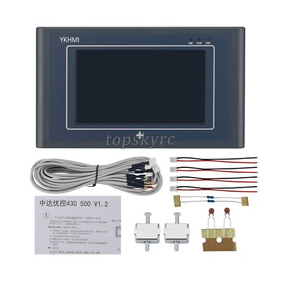 YKHMI MC-24MR-12MT-500-ES-E-COM3 All in One PLC HMI 5.0'' Touch Screen