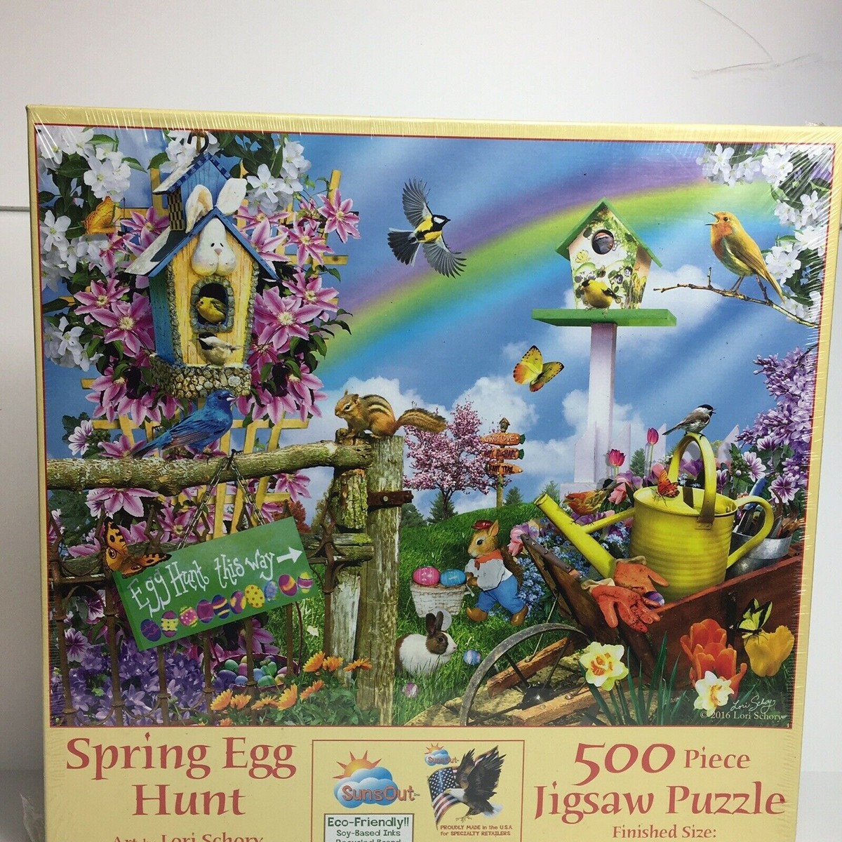 SUNSOUT Spring Egg Hunt 300 Piece Jigsaw Puzzle - 18x24 Easter Puzzle By Lori Schory
