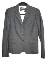 J Crew Schoolboy Tweed Gray Wool Blend Blazer Fitted Size 4