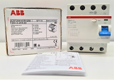 ABB F204 A25/0,03 ~ Fi-Fehlerstrom Schutzschalter (2CSF204101R1250)        NEU