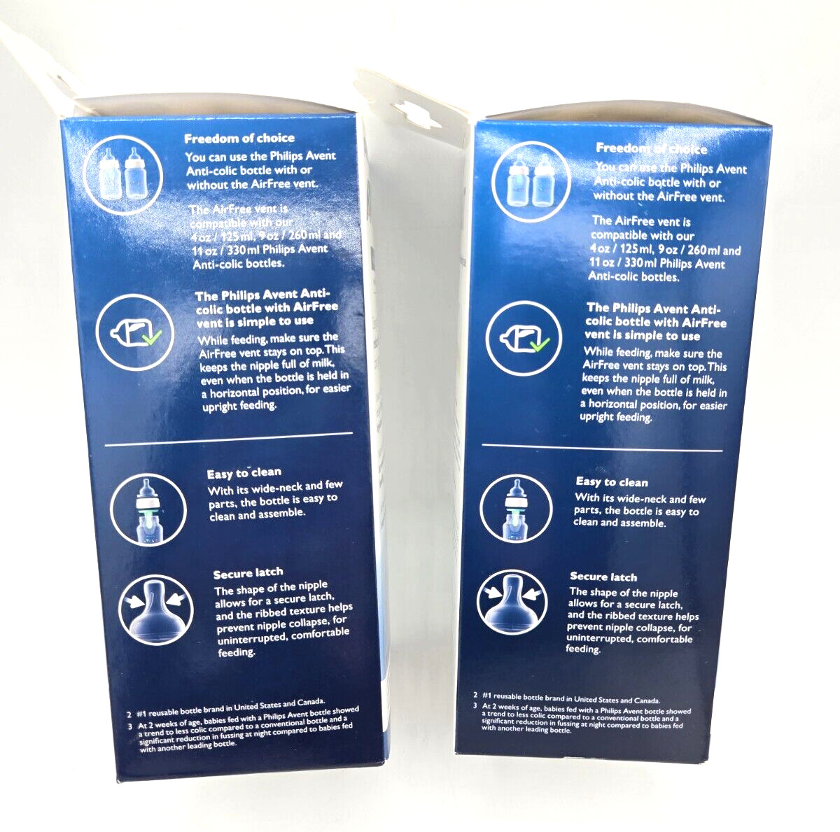 *Lot Of 2* Philips AVENT Anti-Colic Bottle, 9oz 1m+ AirFree Vent Incl