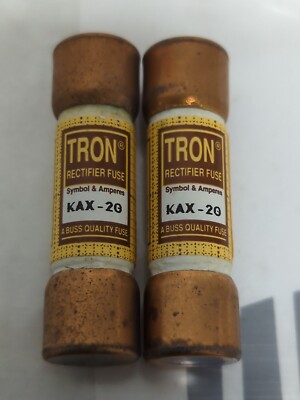 COOPER BUSSMANN,KAX-20,RECTIFIER 20 AMP FUSE LOT OF 2 NOS