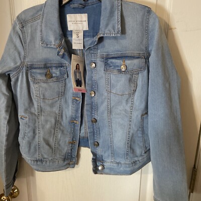 Social Standard Women's Denim Jean Jacket Small Auguste Light Wash NEW