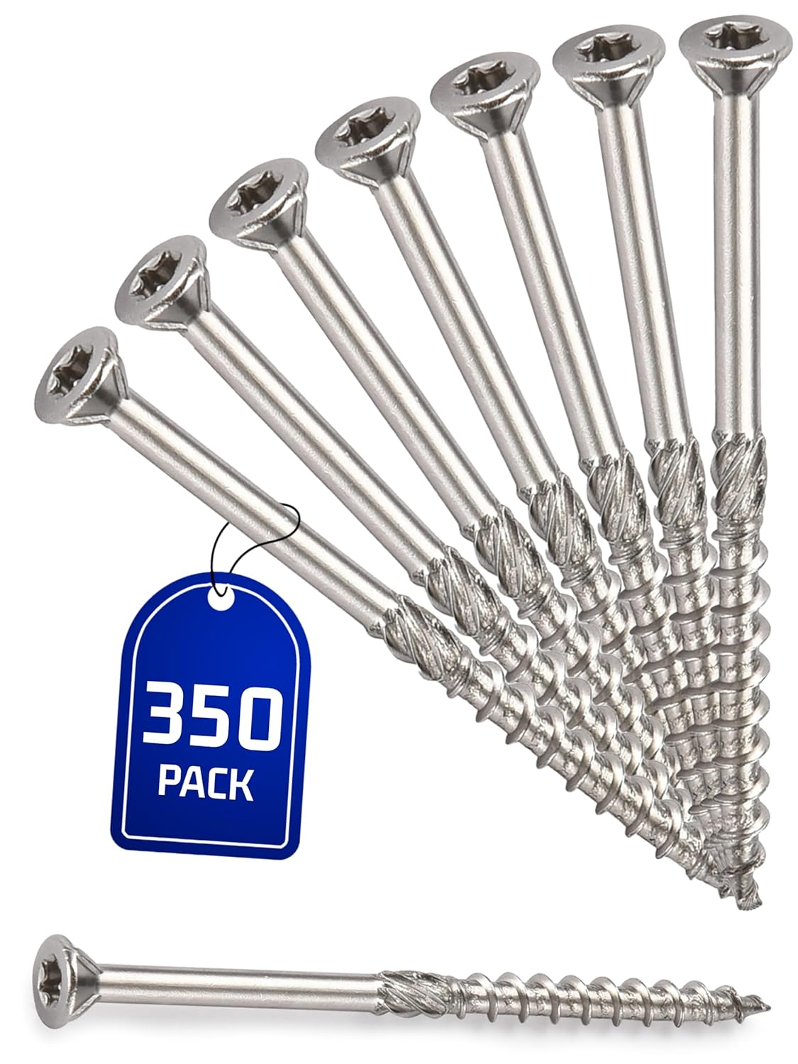 Stainless Steel 2.5 Inch Deck Screws 350 Pack with Torx Drive