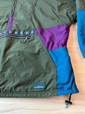 Vintage LL Bean Women's Size Large Windbreaker Aztec Anorak