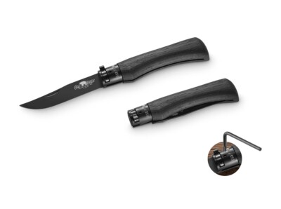 Old Bear Classical L All Black 9303/21_MNN Taschenmesser 420 Holz   01OB031