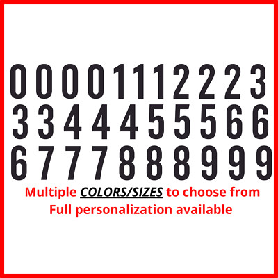 sticky vinyl Numbers stickers Decals bin door office home weather proof ...
