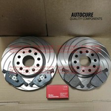 ADATTO PER FORD FUSION 02-12 DISCHI FRENO ANTERIORI SCANALATI 258MM E PASTIGLIE NUOVI