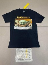 Star Wars The Mandalorian Baby Yoda Grogu The Child Black T-Shirt Size Small