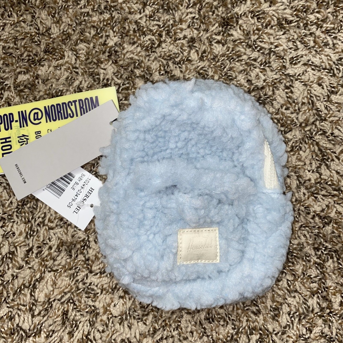 New Herschel Supply Co Heritage Mini Pouch Baby Blue Fleece 