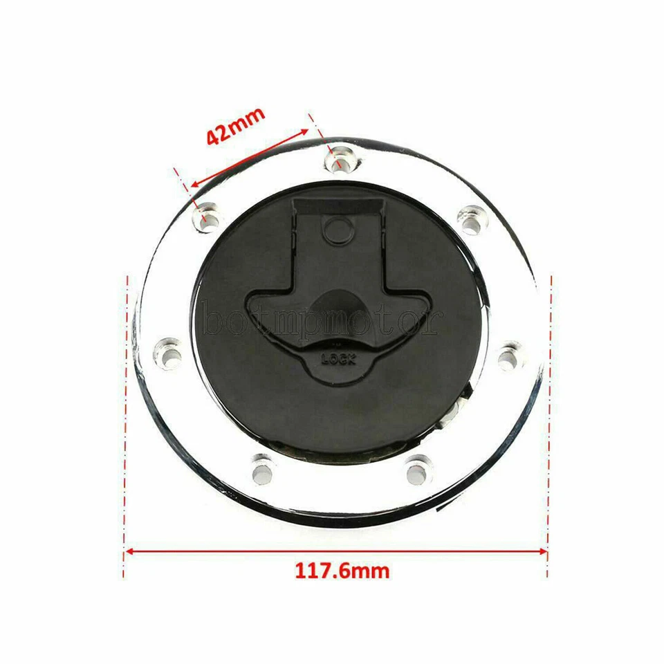 Bloqueo de tapa de tanque de gasolina con llaves para Kawasaki Ninja 250 250R EX250 1988-2007 Foto 3 de 4