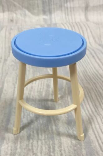 Barbie Furniture bar stool seat Chair Blue Cream Classic Replacement Seat Ken