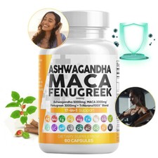 Ashwagandha, Maca Root, Fenugreek Blend - 60 Capsules - Energy Endurance new