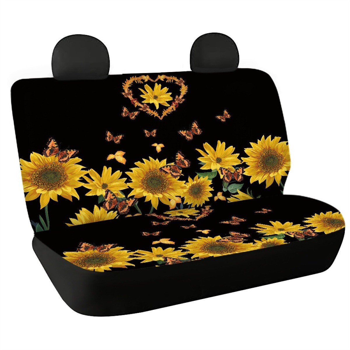 Thanksgiving Auto Rear Bench Seat Protector Car Back Seat Covers Set of 2