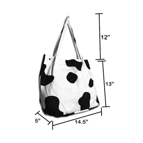20" Medium Large Cotton Canvas Shopping Tote Grocery Bag Animal Pattern - Picture 2 of 13