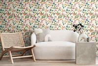 Vliestapete Floral Blumen BläTter Tropen Vintage Creme Bunt 78211-1 (3,47€/1Qm)