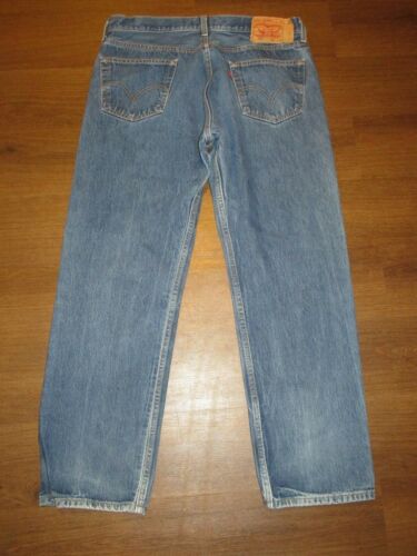 Levis 501 Button Fly Perfect Faded Denim Jeans Pant Men's 38 x 33 (TD5-18) - 第 2/9 張圖片