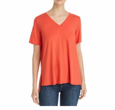 eileen fisher v neck jersey tee