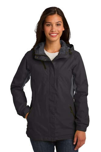 Port Authority L322 Ladies Cascade Waterproof Front Zippered Pockets Jacket - Picture 3 of 5