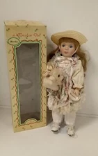 Leonardo Collection Porcelain Doll Beverley H43cm with Stand & Box