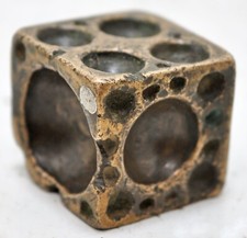Antik Messing Klein W&uuml;rfel Form Schmuck Macher' Farbe Original Alte Handarbeit