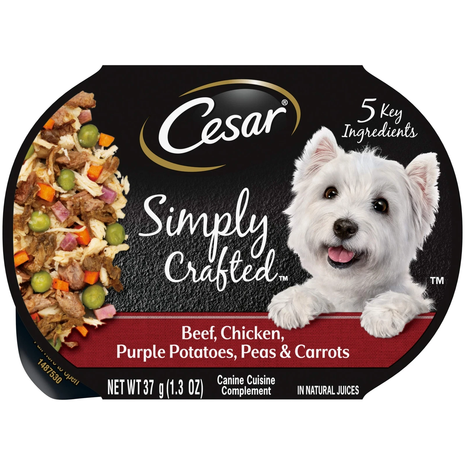 Cesar Simply Crafted Wet Dog Food Topper 10 Pack Chicken Beef Veggies