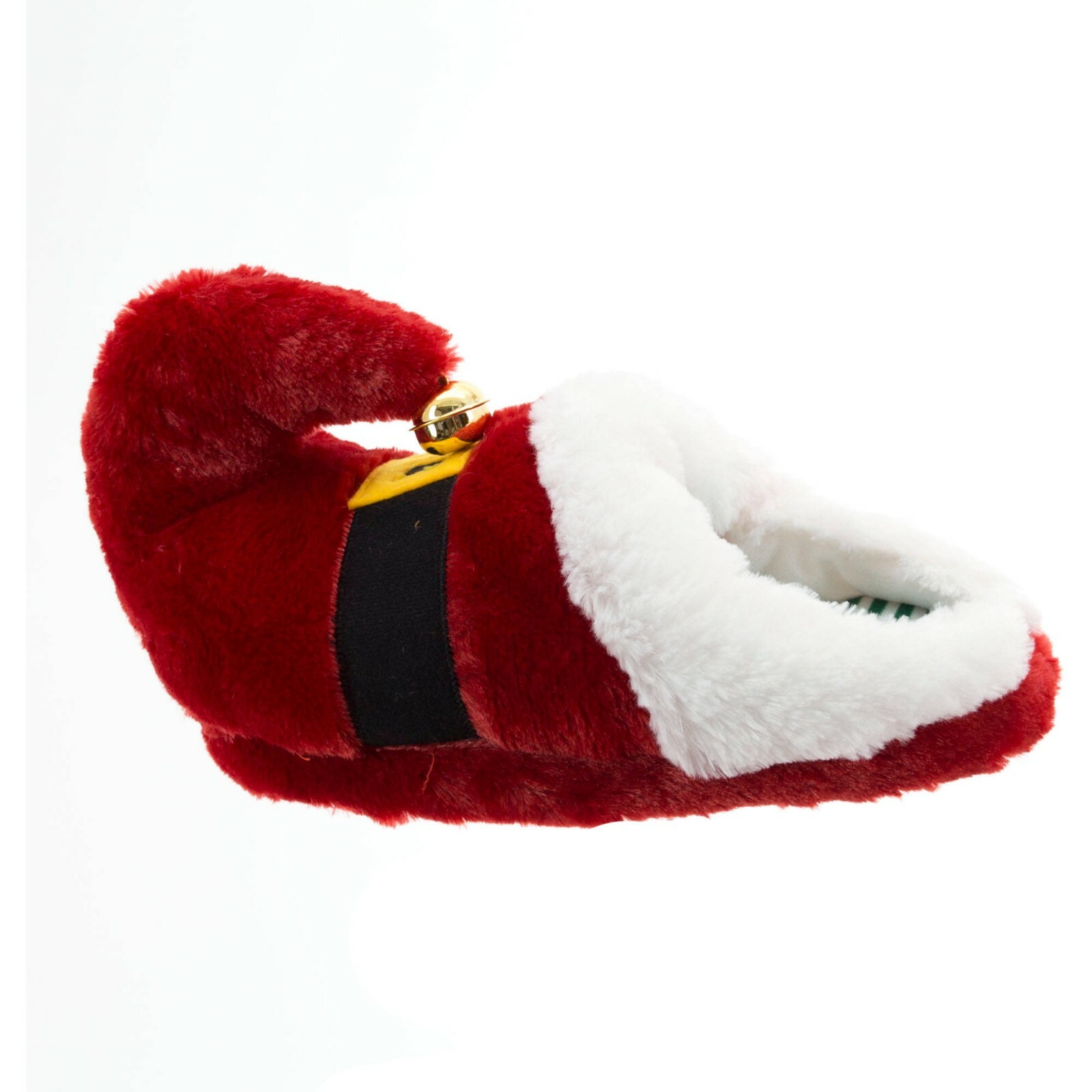 Women's Holiday Christmas Red Santa Slippers Jingle Bells Size S/M (5-8 ...