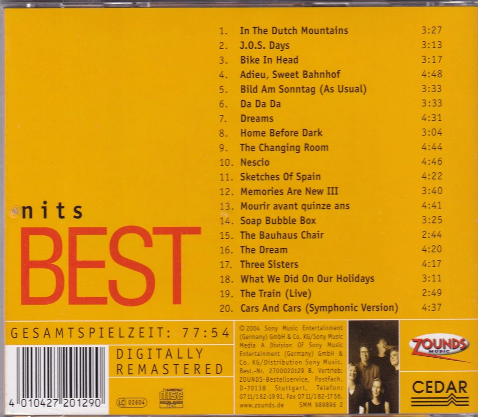 ZOUNDS - NITS - Dreams - Best - audiophile CD 2004 dig. rem. - Bild 2 von 2