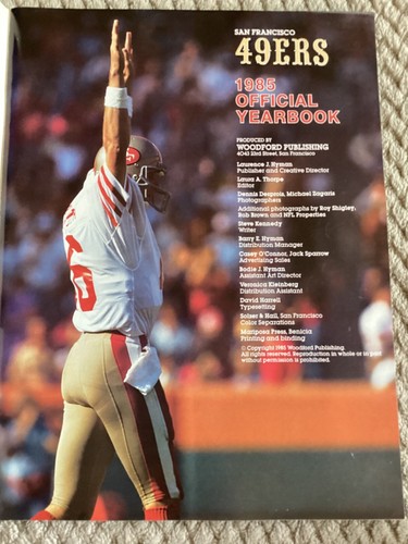 World Champs San Francisco 49ers Official 1985 Yearbook Joe Montana Jerry Rice - Bild 4 von 5