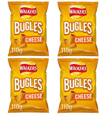 Walkers Bugles Käse Snacktüte 110G Packung Mit 4