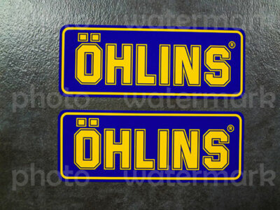 Black Ã–hlins logo decal â€ 50cc motorcycle, scooter, moped piece