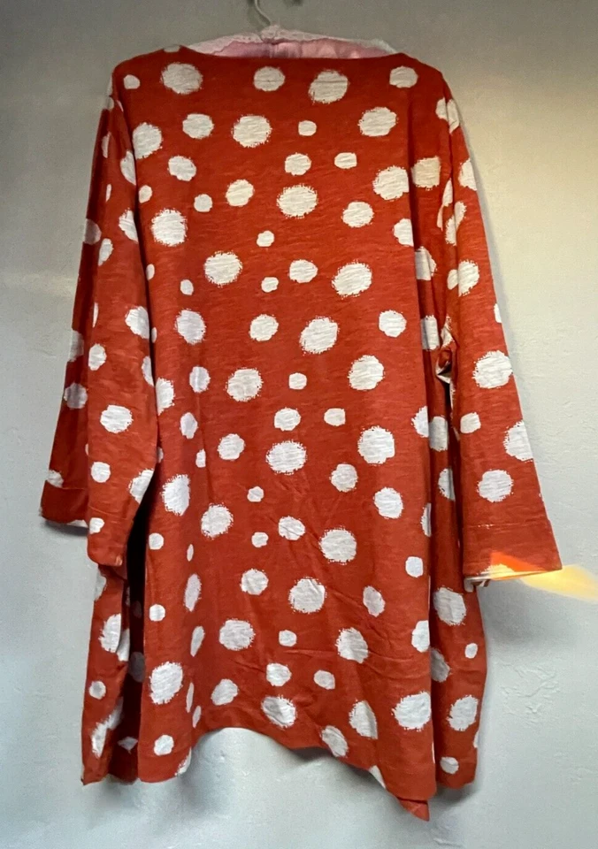 Blusa túnica Avenue para mujer talla 22/24 con estampado holgado asimétrico manga 3/4 oxidada Foto 2 de 4