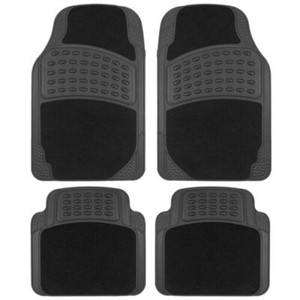 BDK Heavy Duty Car Floor Mats for Sedan SUV Van Truck Carpet Rubber All Weather