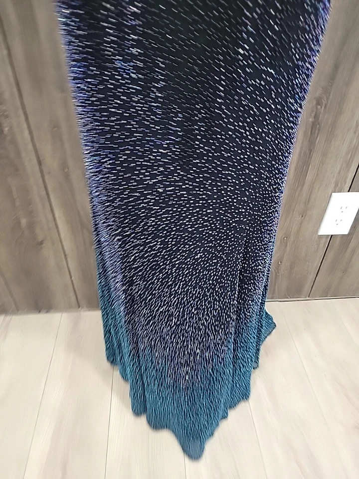 Vestido Cassandra Stone Vintage Negro Seda Cuentas Ombre/Hongitud del Suelo Talla 10 Vestido Foto 4 de 4