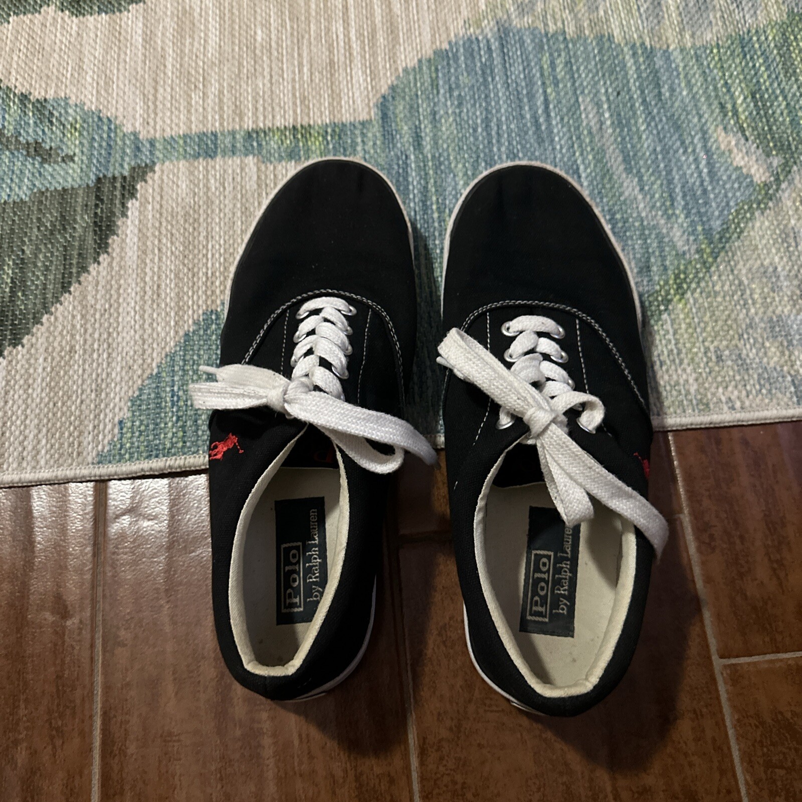 PONY Polo Ralph Lauren scarpa da tennis in tela Forestmont taglia 9 5 uomo blu navy