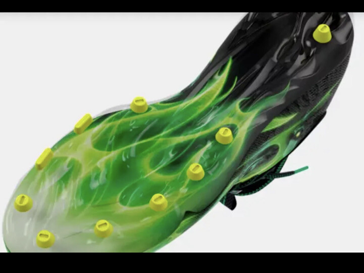 Under Armour UA Spotlight Lux MC LE Slime Green Football  display picture 1