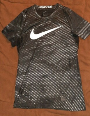 NIKE PRO Damen Sport Shirt M grau/schwarz Anschmiegsam wie die zweite Haut! TOP!