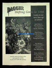 Scorpion Corps Dagger Comics 1994 Trade Print Magazine Ad Poster ADVERT