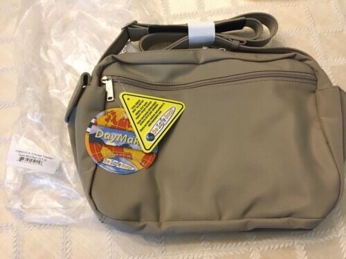 Pocket Beige Travel Purse Bag 