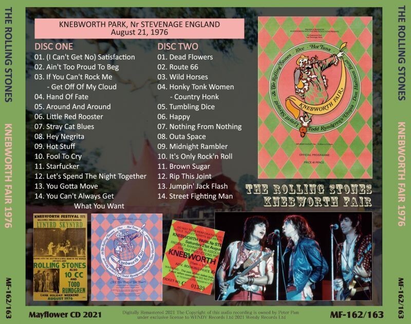 THE ROLLING STONES 1976 KNEBWORTH FAIR 2CD #76M0920001 | eBay
