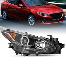 Mazda 3 For 2014-2016 Projector Black Halogen Right Passenger Side Headlight