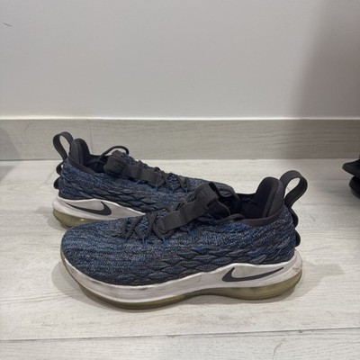 NIKE LeBron XV low signal blue thunder basketball shoes men s size US9 pre-owned