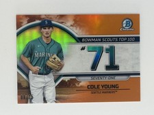 2023 Bowman - Bowman Scouts Top 100 Cole Young Orange Refractor /25