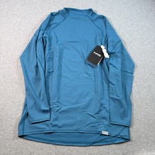 NRS H2CORE Rash Guard Mens M Long Sleeve Blue Fjord Water Sports Fishing NWT